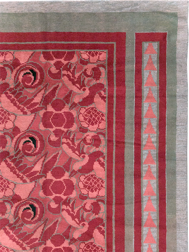 Vintage Belgian Art Deco Room Size Carpet, No.31278 - Gss