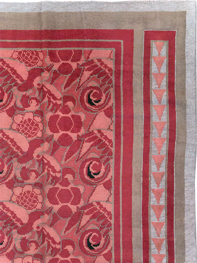 Vintage Belgian Art Deco Room Size Carpet, No.31278 - Gss