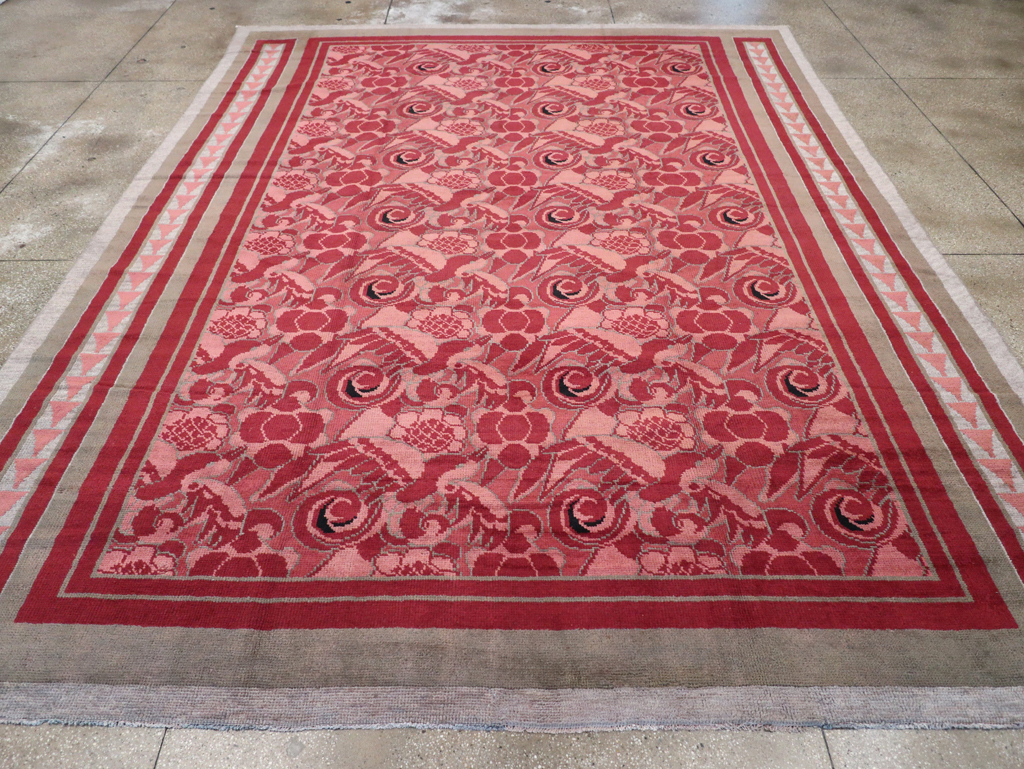 Vintage Belgian Art Deco Room Size Carpet, No.31278 - Gss