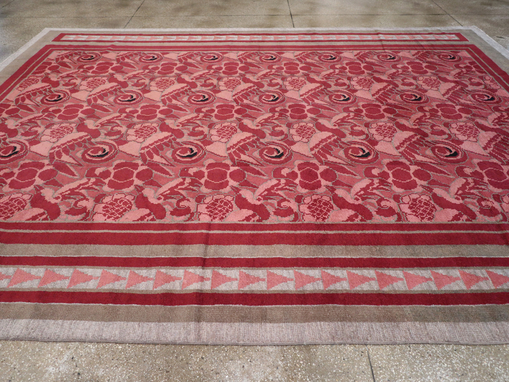 Vintage Belgian Art Deco Room Size Carpet, No.31278 - Gss