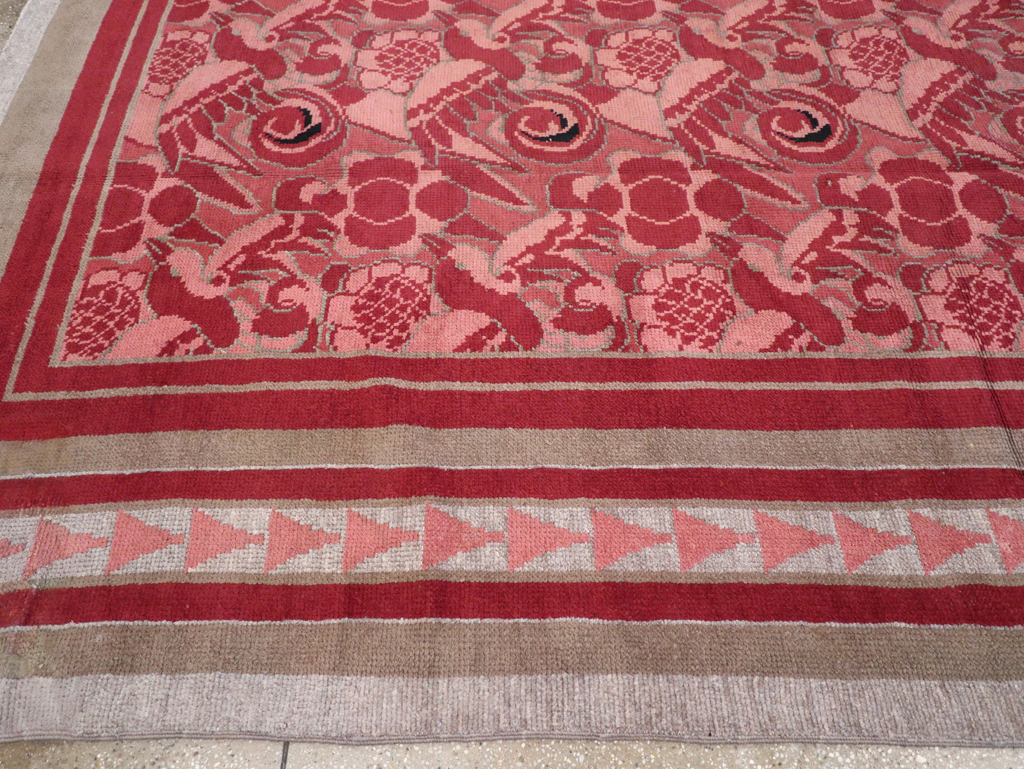 Vintage Belgian Art Deco Room Size Carpet, No.31278 - Gss