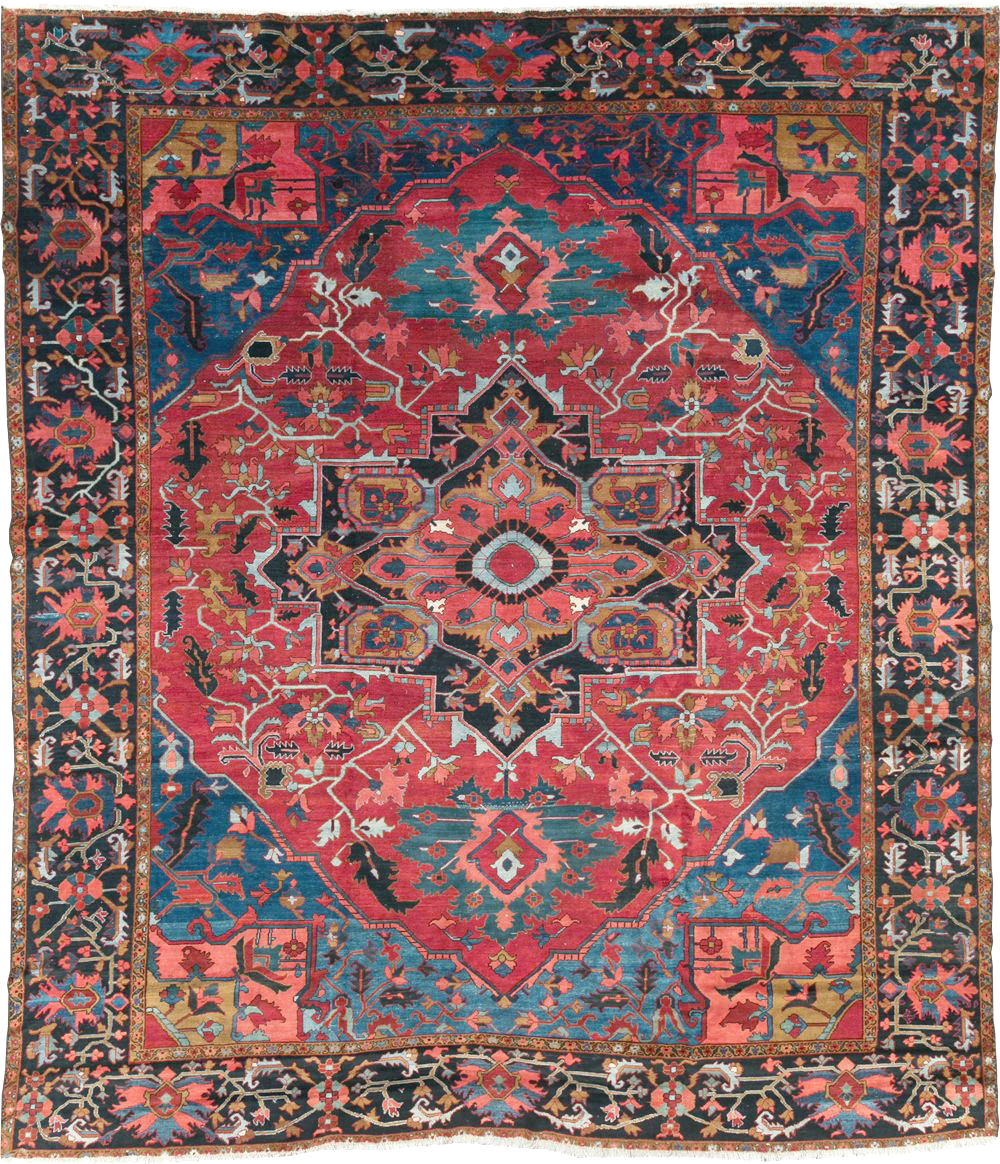 Antique Persian Heriz Room Size Carpet, No.31279 - Gss