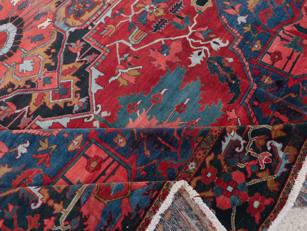 Antique Persian Heriz Room Size Carpet, No.31279 - Gss