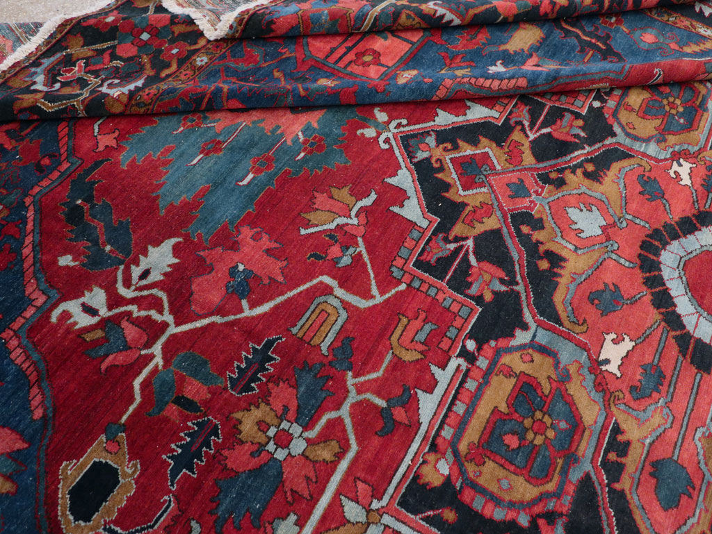 Antique Persian Heriz Room Size Carpet, No.31279 - Gss