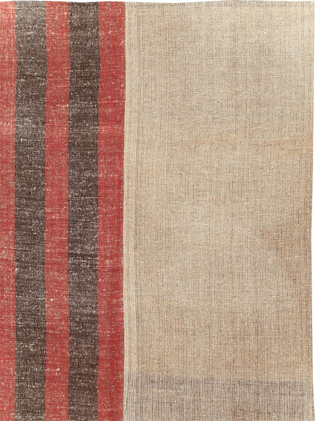 Vintage Turkish Flatweave Kilim Room Size Carpet, No.31284 - Gss