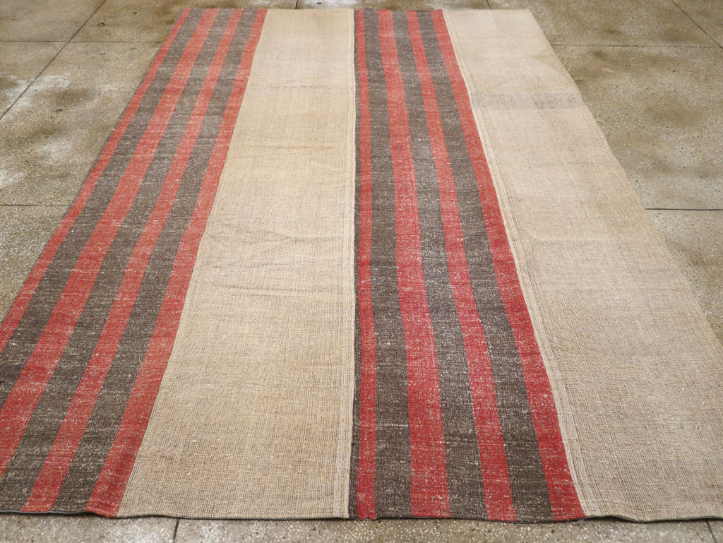 Vintage Turkish Flatweave Kilim Room Size Carpet, No.31284 - Gss