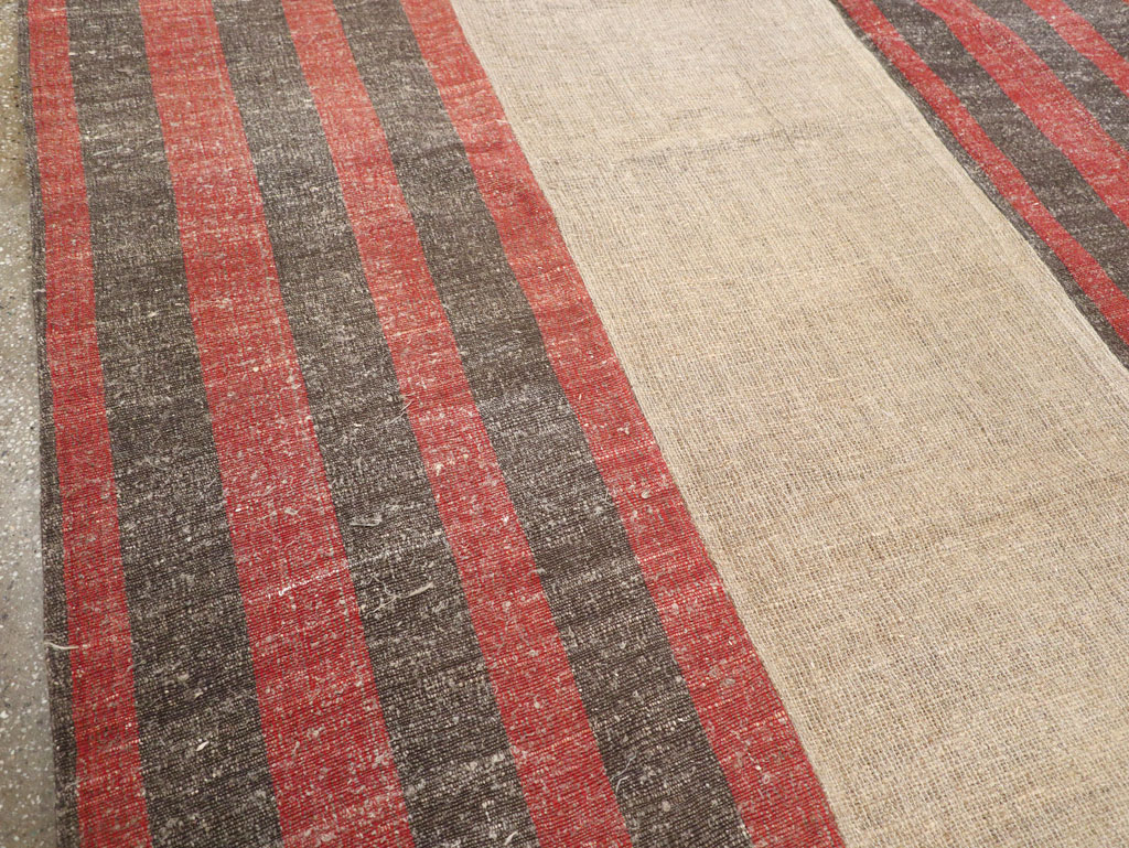 Vintage Turkish Flatweave Kilim Room Size Carpet, No.31284 - Gss