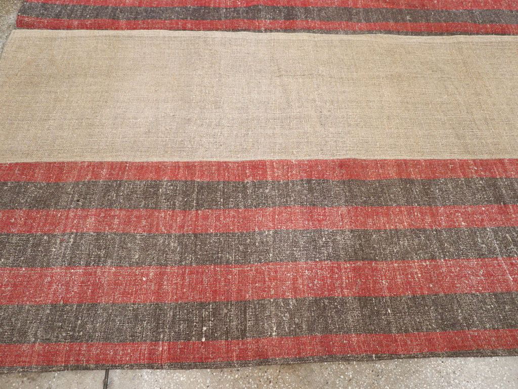 Vintage Turkish Flatweave Kilim Room Size Carpet, No.31284 - Gss