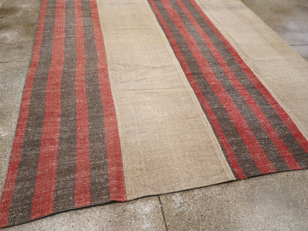 Vintage Turkish Flatweave Kilim Room Size Carpet, No.31284 - Gss
