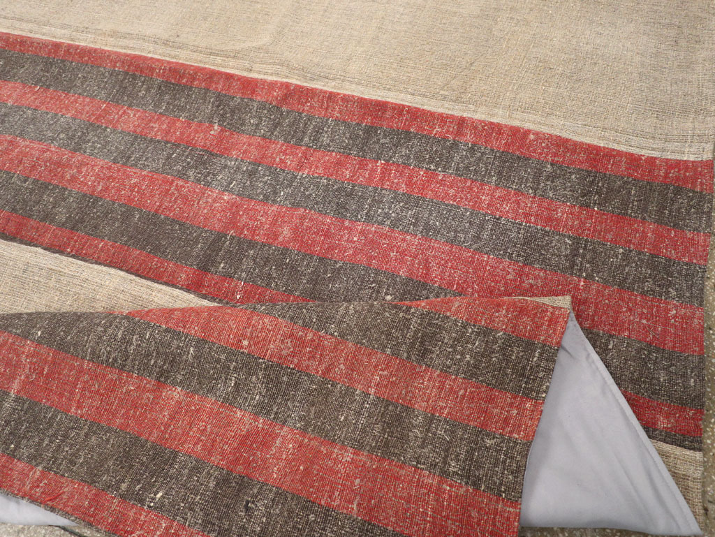 Vintage Turkish Flatweave Kilim Room Size Carpet, No.31284 - Gss