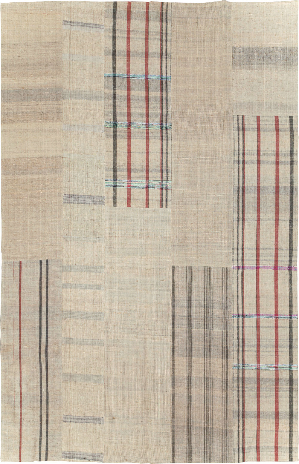 Vintage Turkish Flatweave Kilim Room Size Carpet, No.31285 - Gss