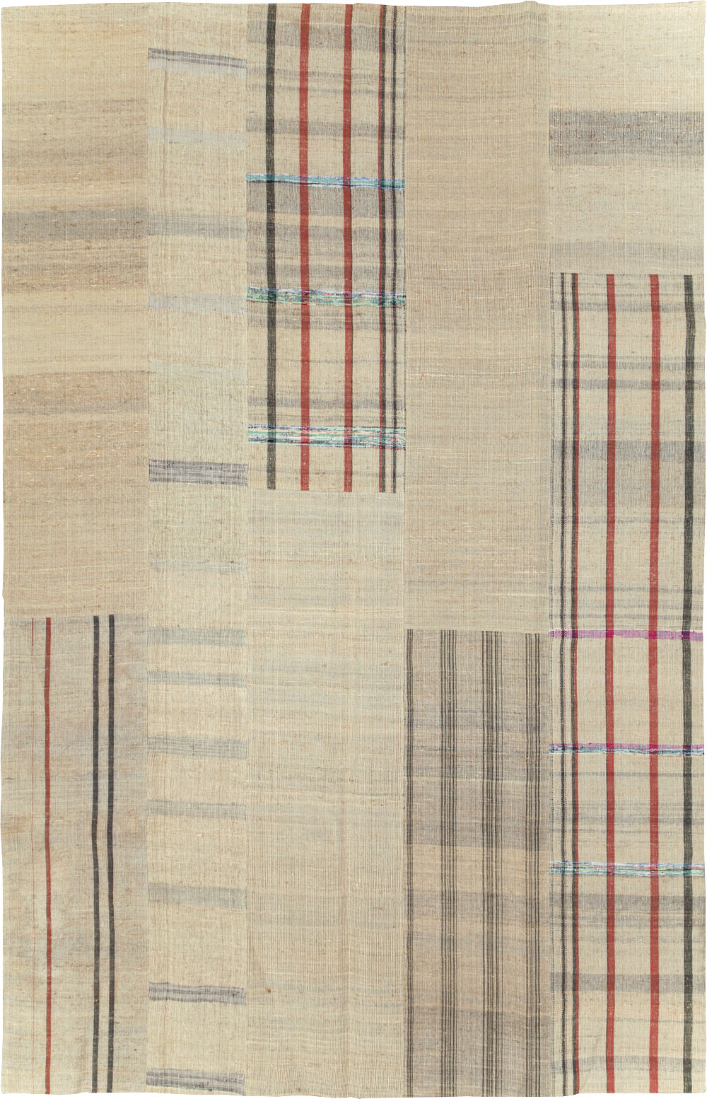 Vintage Turkish Flatweave Kilim Room Size Carpet, No.31285 - Gss