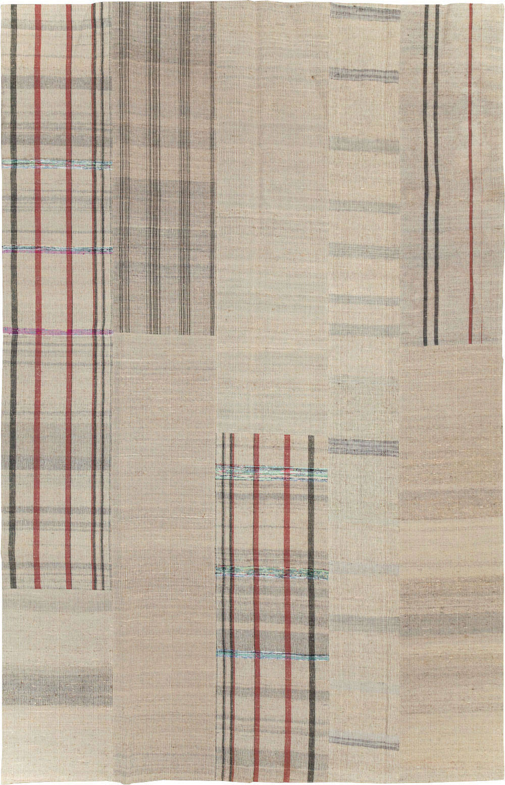 Vintage Turkish Flatweave Kilim Room Size Carpet, No.31285 - Gss