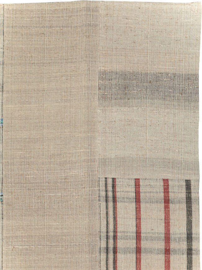 Vintage Turkish Flatweave Kilim Room Size Carpet, No.31285 - Gss