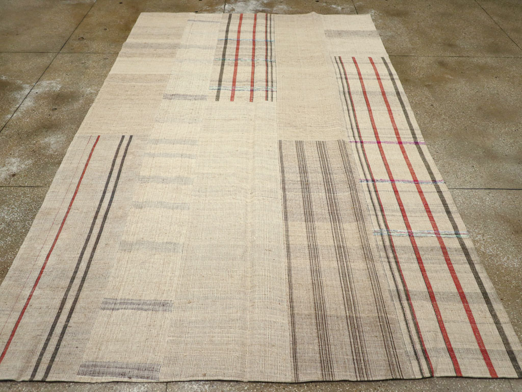 Vintage Turkish Flatweave Kilim Room Size Carpet, No.31285 - Gss