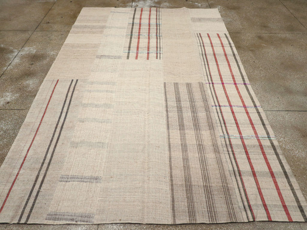 Vintage Turkish Flatweave Kilim Room Size Carpet, No.31285 - Gss