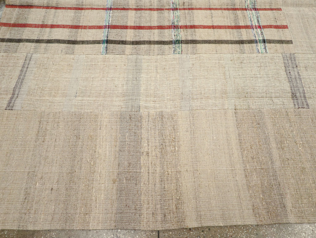 Vintage Turkish Flatweave Kilim Room Size Carpet, No.31285 - Gss