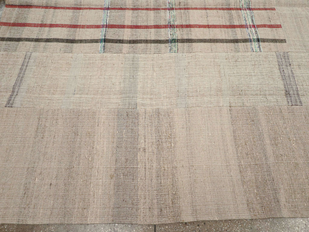 Vintage Turkish Flatweave Kilim Room Size Carpet, No.31285 - Gss