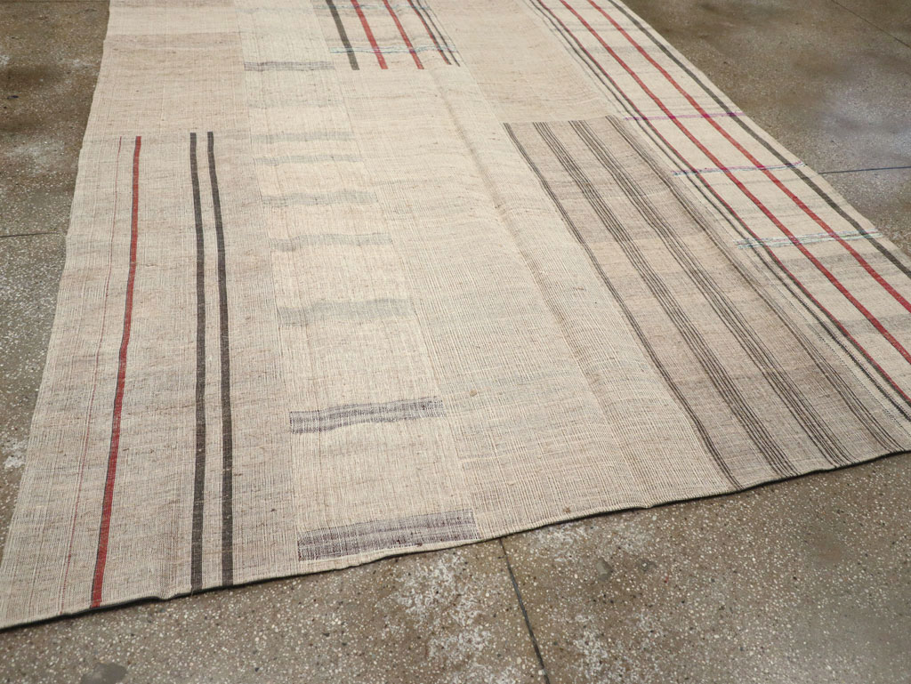 Vintage Turkish Flatweave Kilim Room Size Carpet, No.31285 - Gss