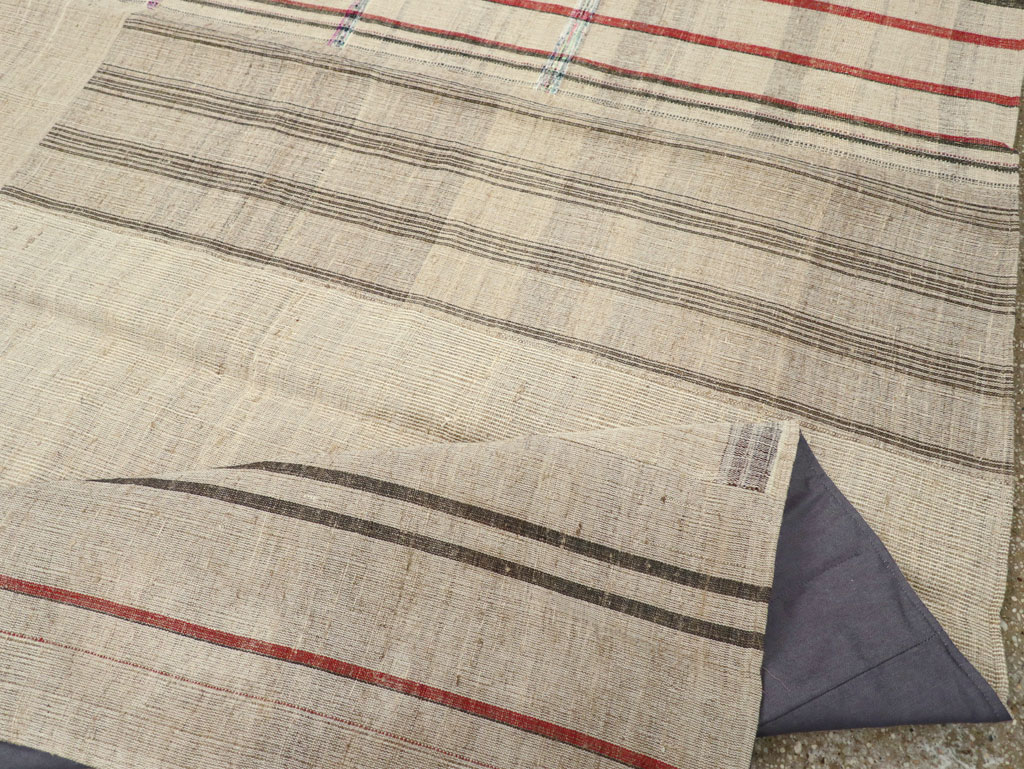 Vintage Turkish Flatweave Kilim Room Size Carpet, No.31285 - Gss