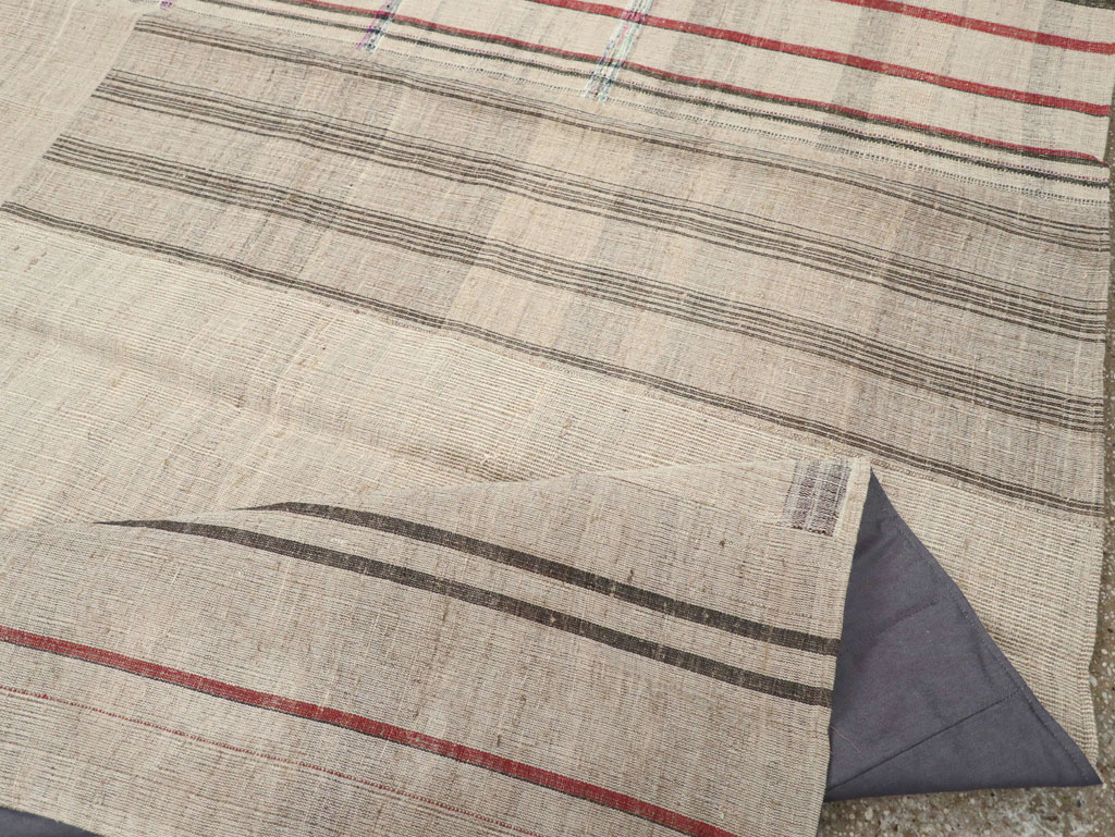 Vintage Turkish Flatweave Kilim Room Size Carpet, No.31285 - Gss