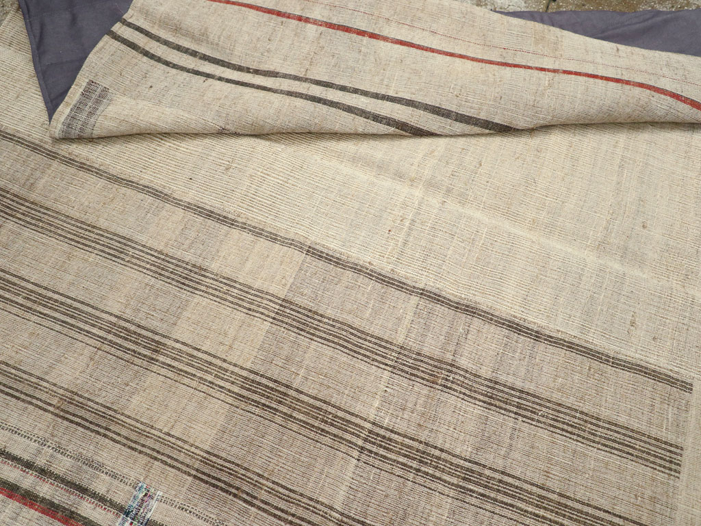 Vintage Turkish Flatweave Kilim Room Size Carpet, No.31285 - Gss