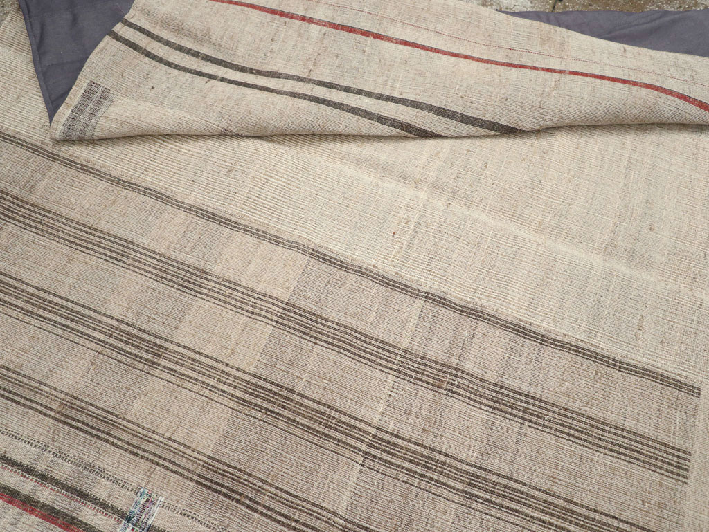 Vintage Turkish Flatweave Kilim Room Size Carpet, No.31285 - Gss