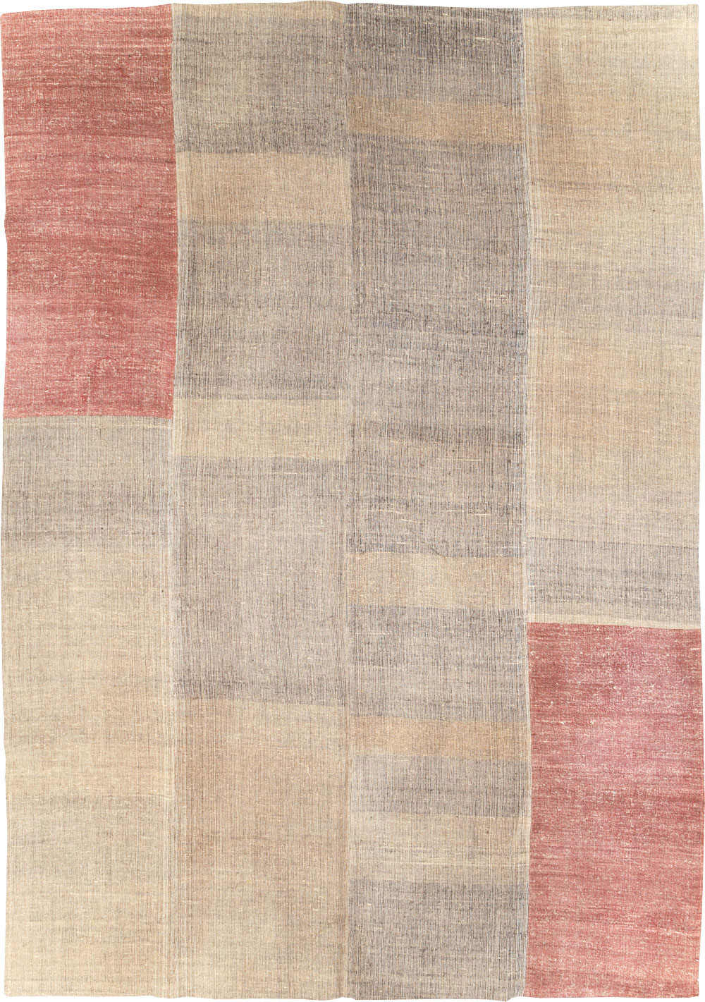 Vintage Turkish Flatweave Kilim Room Size Carpet, No.31289 - Gss