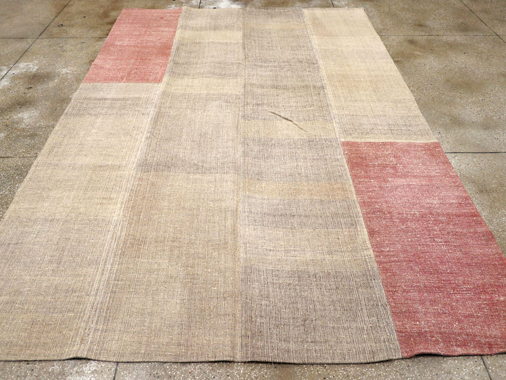 Vintage Turkish Flatweave Kilim Room Size Carpet, No.31289 - Gss