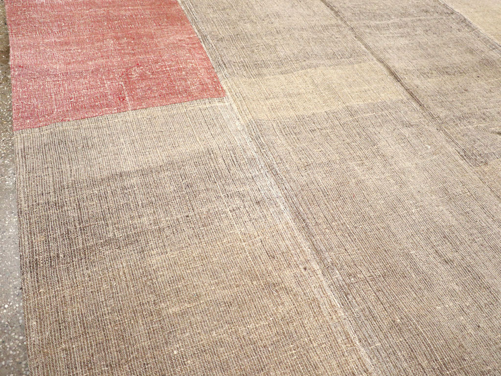 Vintage Turkish Flatweave Kilim Room Size Carpet, No.31289 - Gss