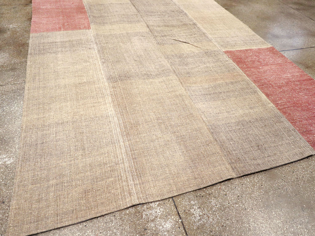 Vintage Turkish Flatweave Kilim Room Size Carpet, No.31289 - Gss