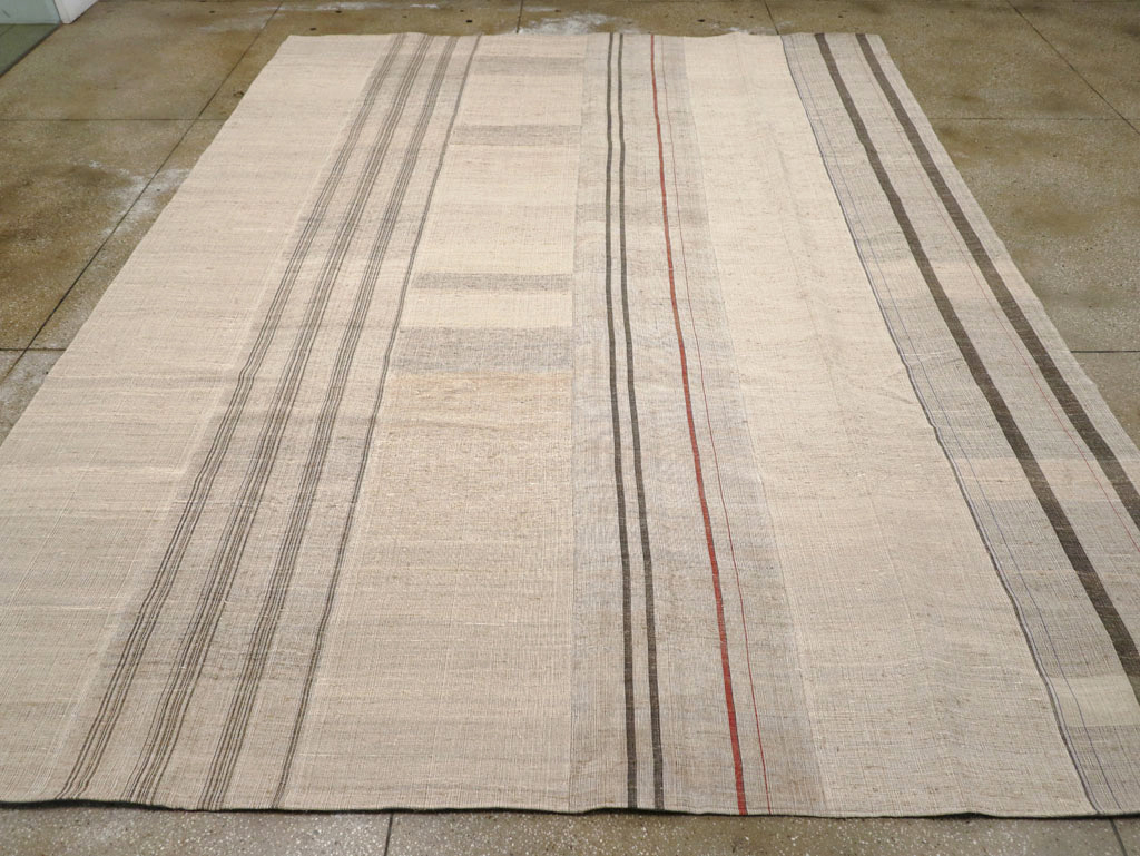 Vintage Turkish Flatweave Kilim Room Size Carpet, No.31290 - Gss