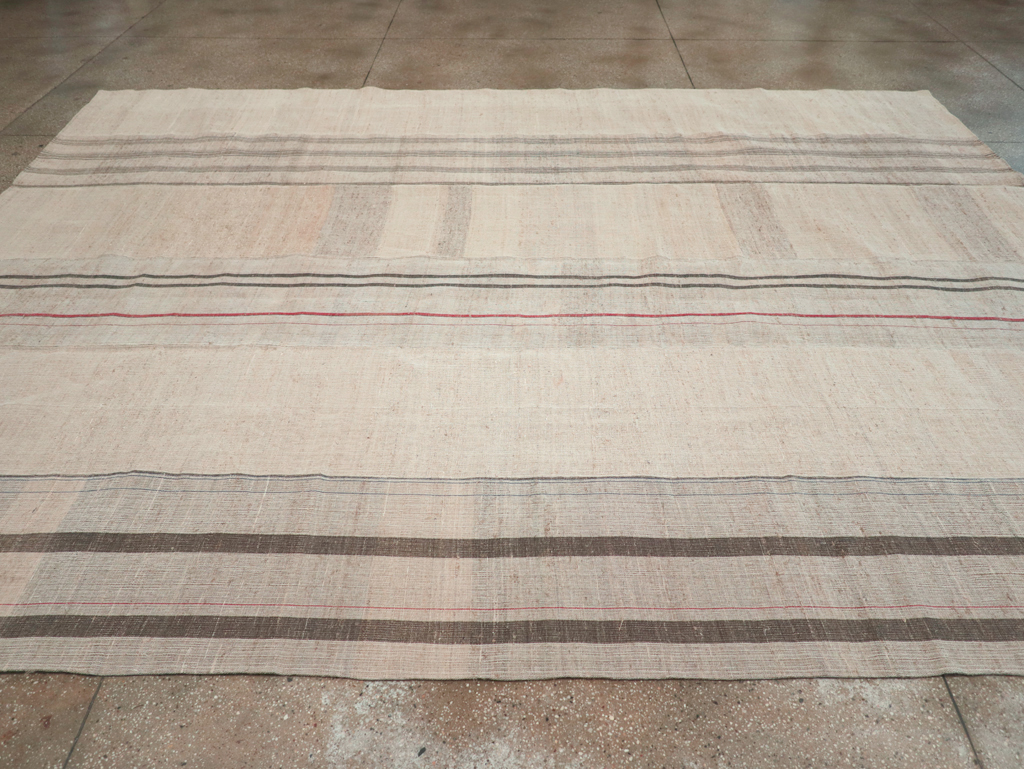 Vintage Turkish Flatweave Kilim Room Size Carpet, No.31290 - Gss