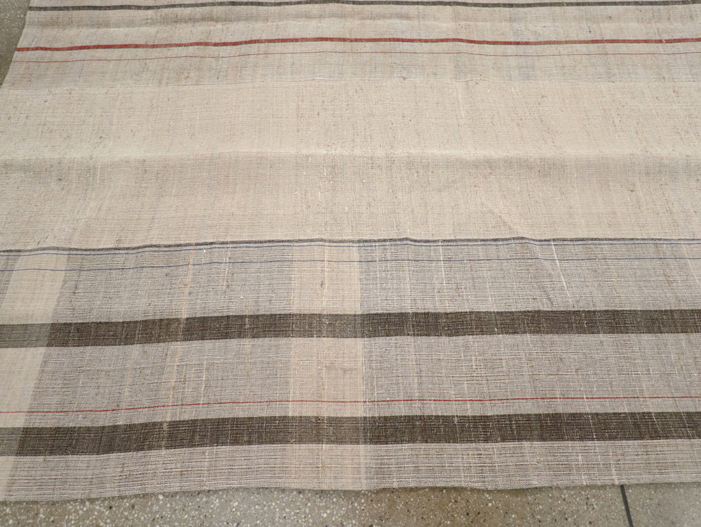 Vintage Turkish Flatweave Kilim Room Size Carpet, No.31290 - Gss