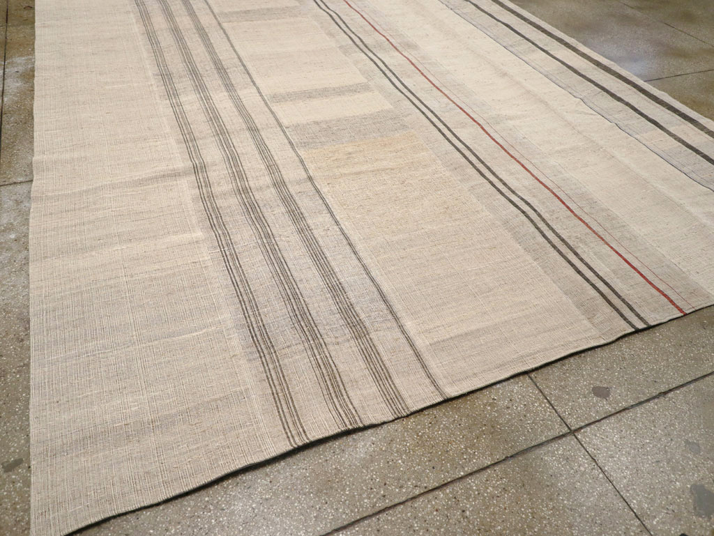 Vintage Turkish Flatweave Kilim Room Size Carpet, No.31290 - Gss