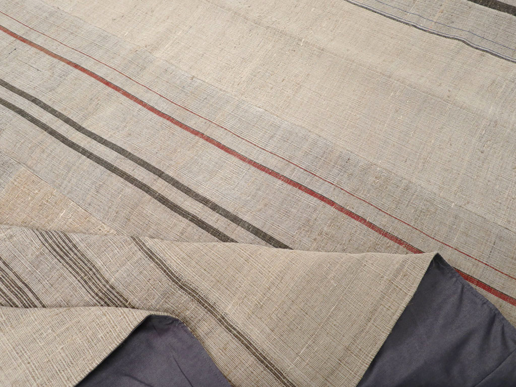 Vintage Turkish Flatweave Kilim Room Size Carpet, No.31290 - Gss