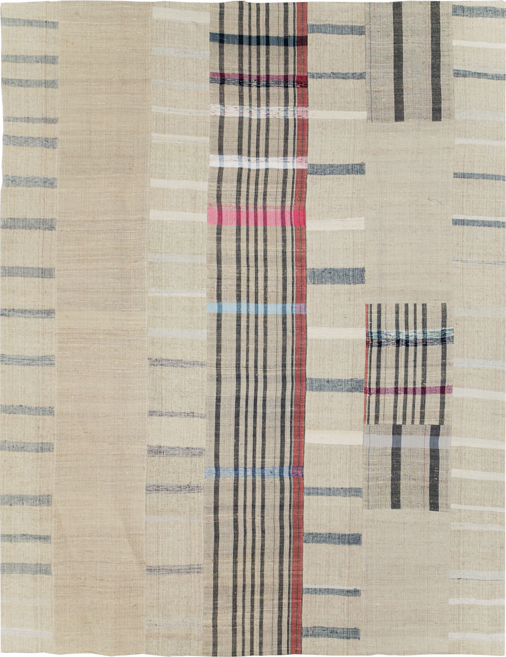 Vintage Turkish Flatweave Kilim Room Size Carpet, No.31297 - Gss