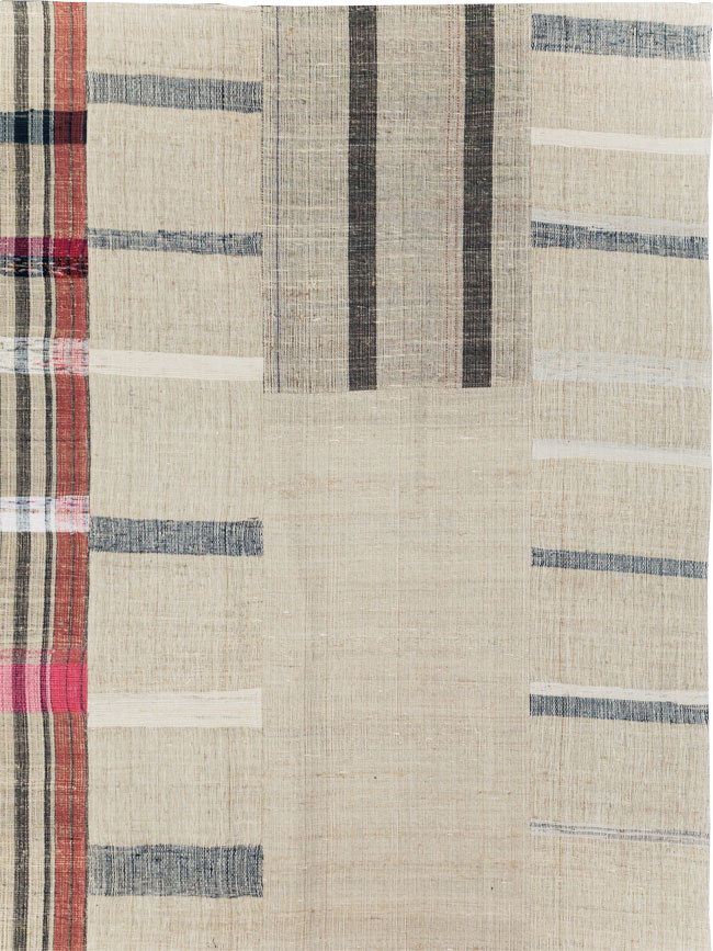 Vintage Turkish Flatweave Kilim Room Size Carpet, No.31297 - Gss