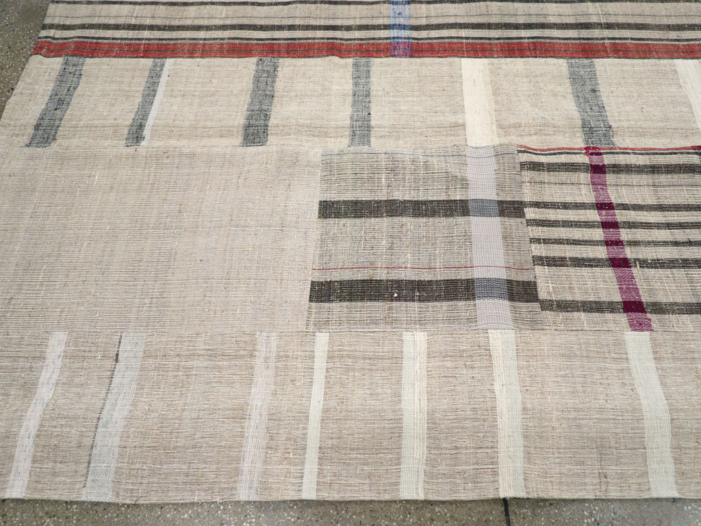 Vintage Turkish Flatweave Kilim Room Size Carpet, No.31297 - Gss