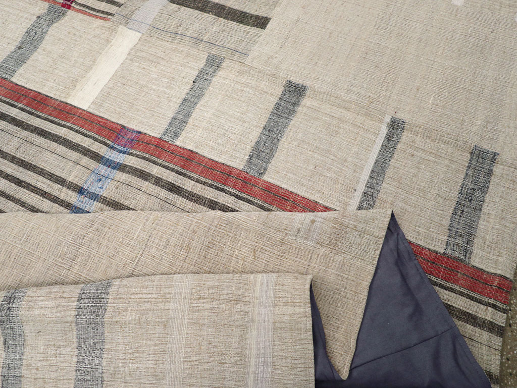 Vintage Turkish Flatweave Kilim Room Size Carpet, No.31297 - Gss