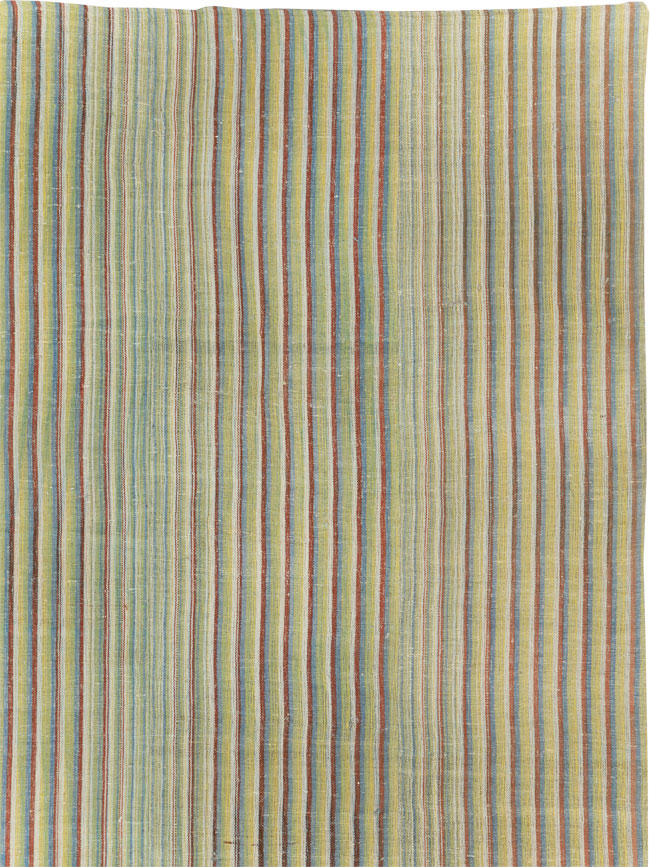 Vintage Turkish Flatweave Kilim Room Size Carpet, No.31299 - Gss