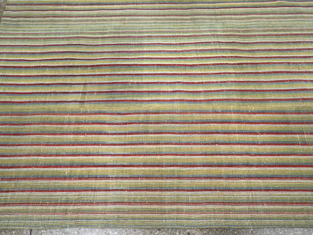 Vintage Turkish Flatweave Kilim Room Size Carpet, No.31299 - Gss