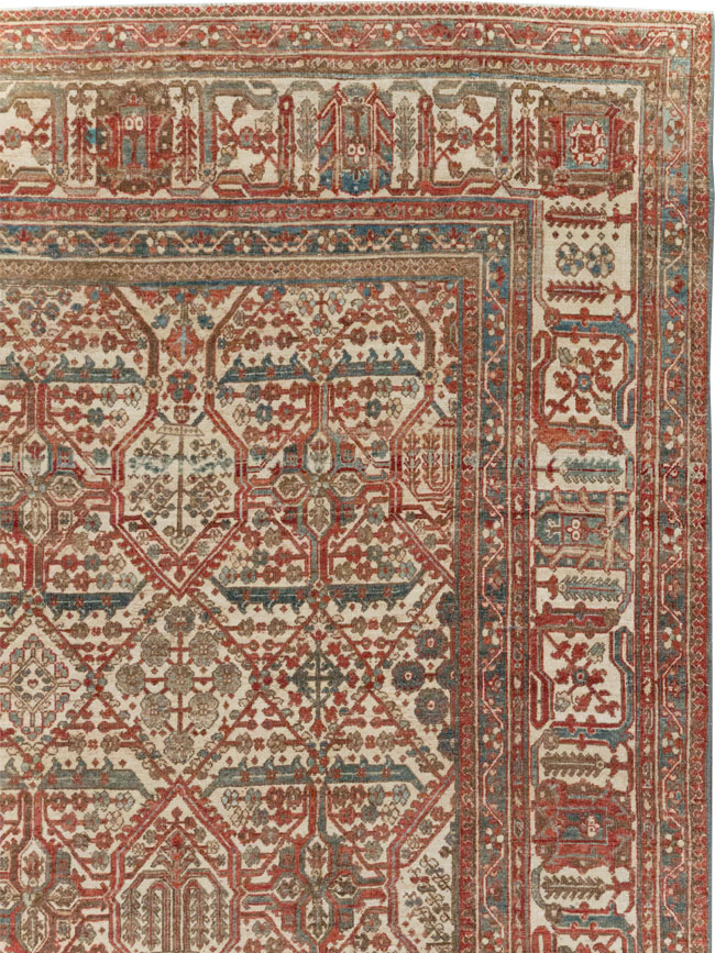 Antique Persian Joshegan Small Room Size Carpet, No.31305 - Gss