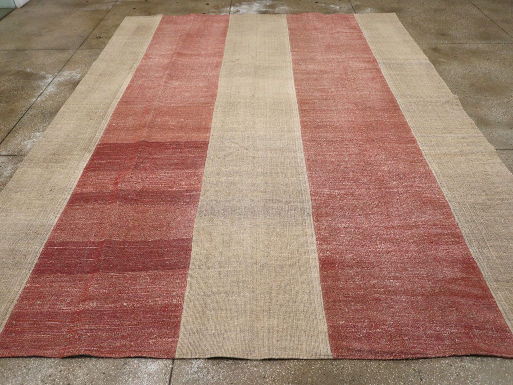 Vintage Turkish Flatweave Kilim Room Size Carpet, No.31306 - Gss
