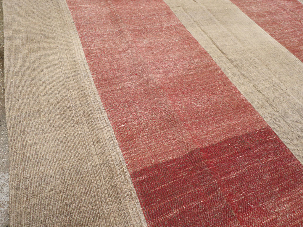 Vintage Turkish Flatweave Kilim Room Size Carpet, No.31306 - Gss