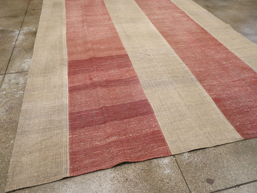 Vintage Turkish Flatweave Kilim Room Size Carpet, No.31306 - Gss