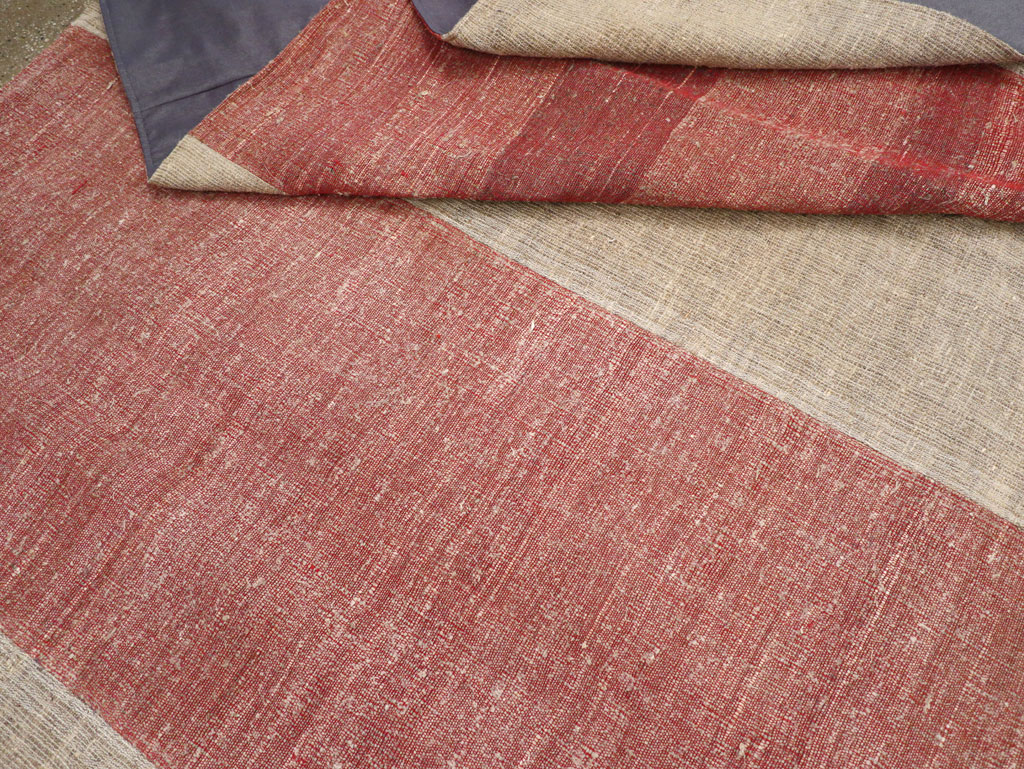 Vintage Turkish Flatweave Kilim Room Size Carpet, No.31306 - Gss