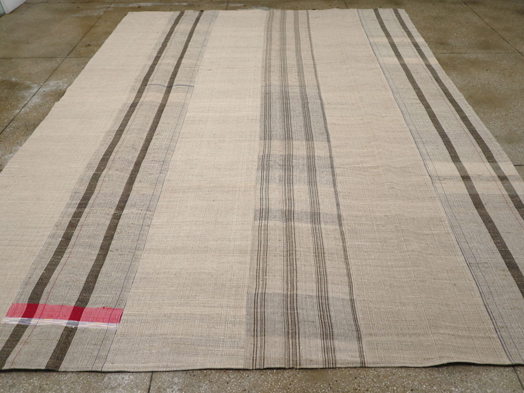 Vintage Turkish Flatweave Kilim Room Size Carpet, No.31307 - Gss