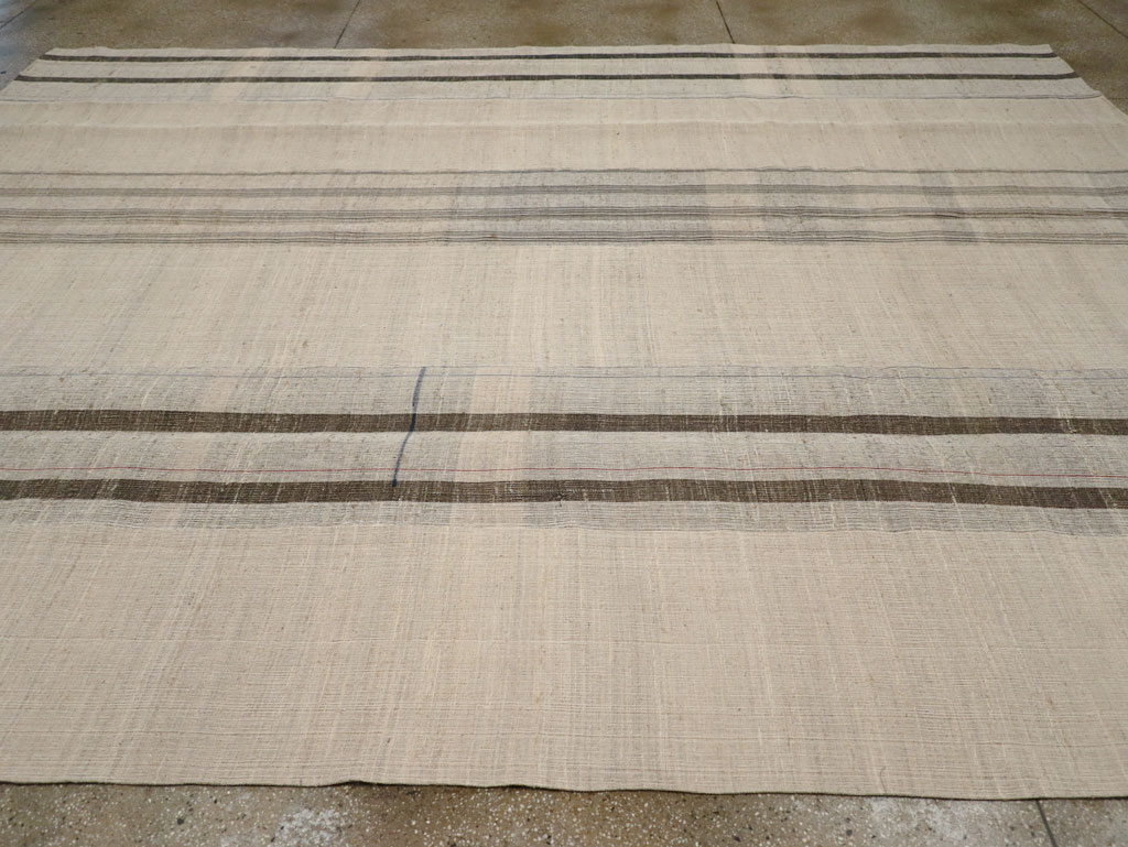 Vintage Turkish Flatweave Kilim Room Size Carpet, No.31307 - Gss