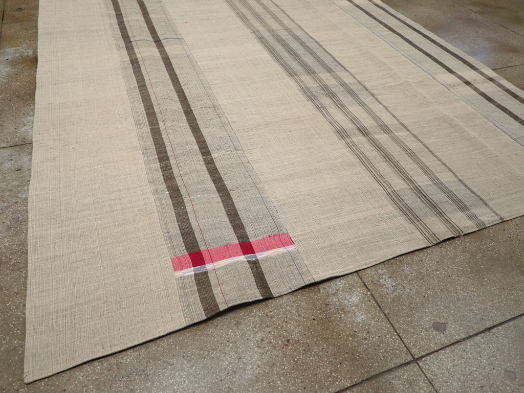 Vintage Turkish Flatweave Kilim Room Size Carpet, No.31307 - Gss